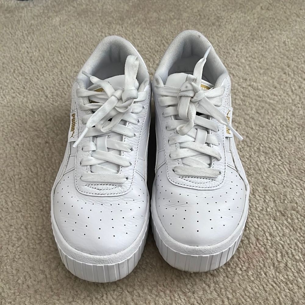 Puma Cali white wedges size 6!!